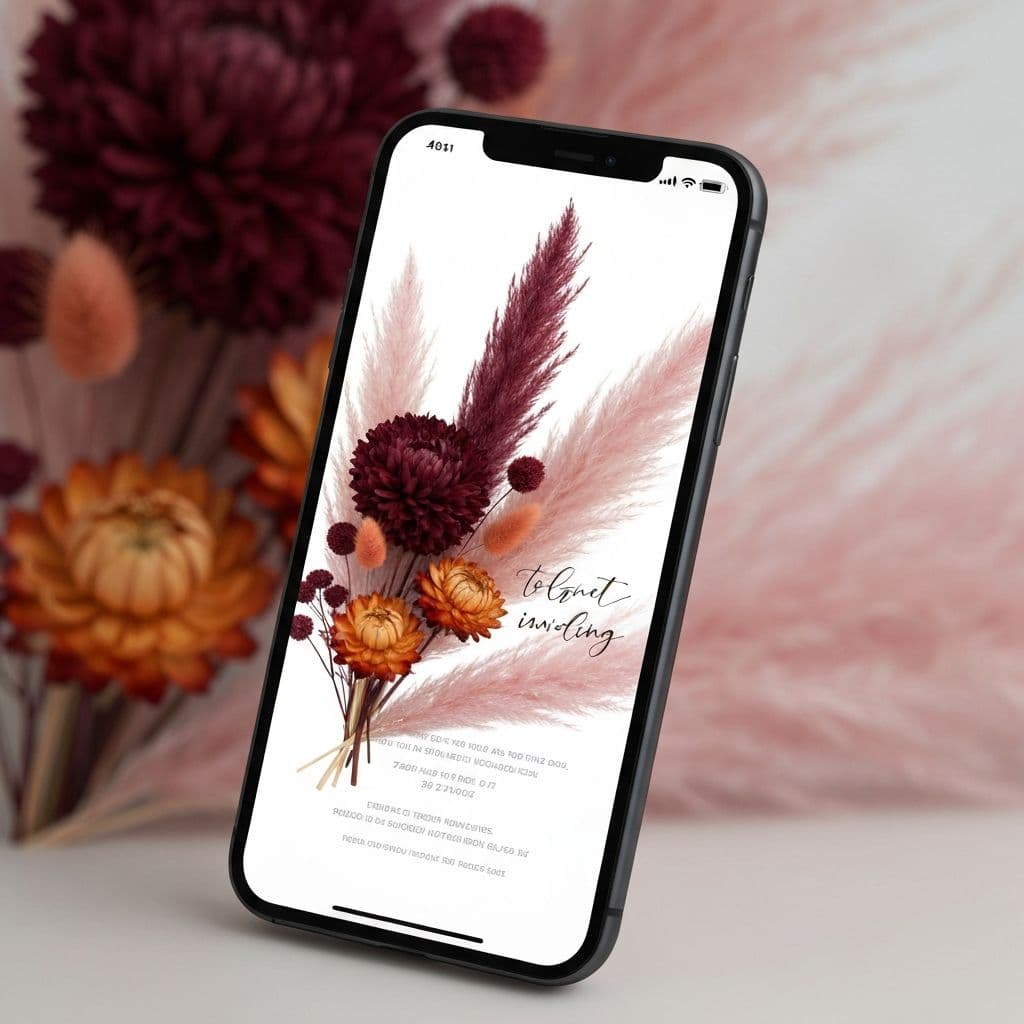 Rustic Boho - Warm Earth Tones wedding invitation design